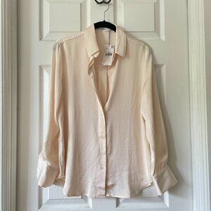 MNG Mango Button Up Dress Shirt Collared Size 4